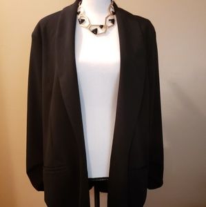 Casual Black Blazer 2X